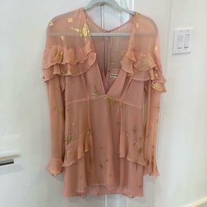For love and lemons pink star dress